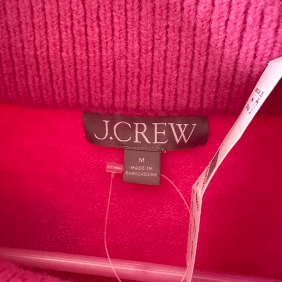 J. Crew Raspberry Merino Wool/Alpaca Blend Cropped Mock Turtleneck - Size M  NWT - Picture 6 of 7
